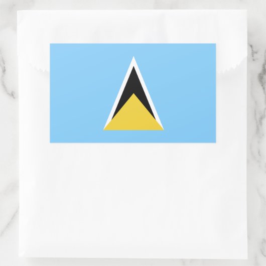 Fahne Saint Lucia Rechteckiger Aufkleber (Tasche)