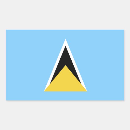 Fahne Saint Lucia Rechteckiger Aufkleber (Vorderseite)