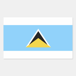 Fahne Saint Lucia Rechteckiger Aufkleber