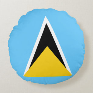 Fahne Saint Lucia Rundes Kissen