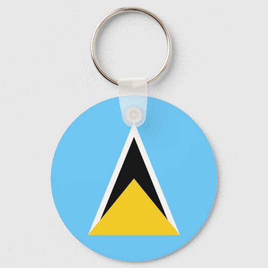 Fahne Saint Lucia Schlüsselanhänger (Vorderseite)