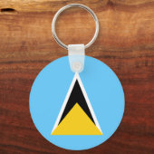 Fahne Saint Lucia Schlüsselanhänger (Vorderseite)