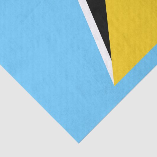 Fahne Saint Lucia Seidenpapier (Ausschnitt)