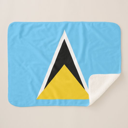 Fahne Saint Lucia Sherpadecke (Vorderseite (Horizontal))