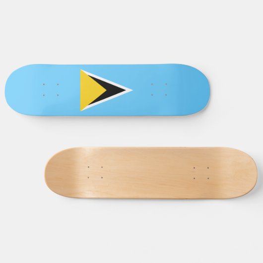 Fahne Saint Lucia Skateboard (Horizontal)