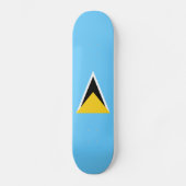 Fahne Saint Lucia Skateboard (Vorderseite)