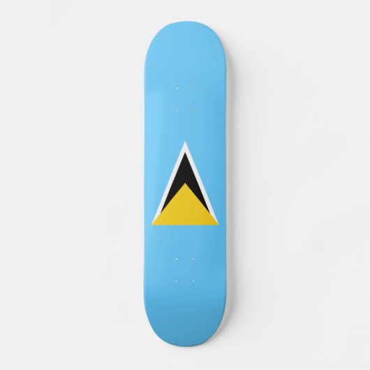Fahne Saint Lucia Skateboard (Vorderseite)
