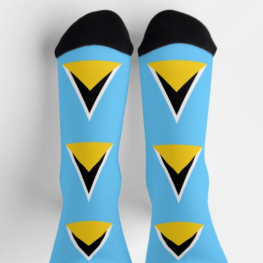 Fahne Saint Lucia Socken (Oben)