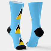Fahne Saint Lucia Socken (Gewinkelt)
