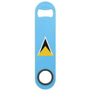 Fahne Saint Lucia Speed Flaschenöffner