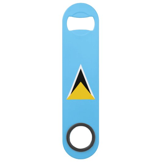 Fahne Saint Lucia Speed Flaschenöffner (Vorderseite)