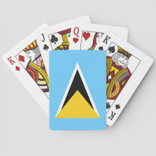 Fahne Saint Lucia Spielkarten