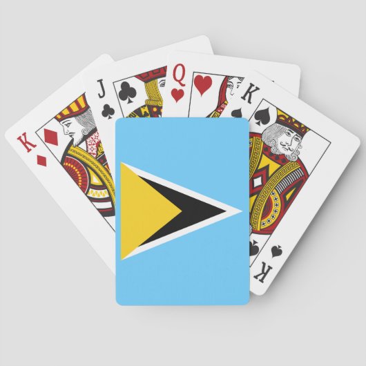 Fahne Saint Lucia Spielkarten (Rückseite)