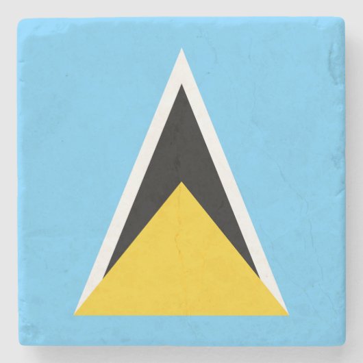 Fahne Saint Lucia Steinuntersetzer (Vorderseite)