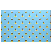 Fahne Saint Lucia Stoff (Fat Quarter (45,7 x 55,9 cm))