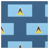 Fahne Saint Lucia Stoff (Nahaufnahme)