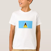 Fahne Saint Lucia T-Shirt (Vorderseite)