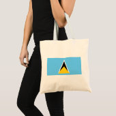 Fahne Saint Lucia Tragetasche (Vorderseite (Produkt))