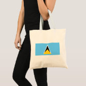 Fahne Saint Lucia Tragetasche (Vorderseite (Produkt))