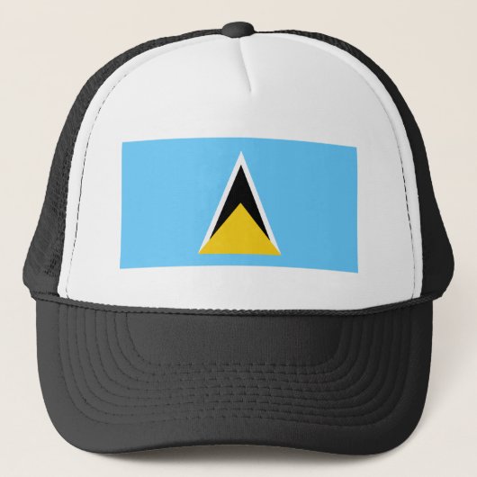 Fahne Saint Lucia Truckerkappe (Vorderseite)
