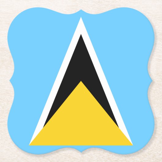 Fahne Saint Lucia Untersetzer (Vorderseite)