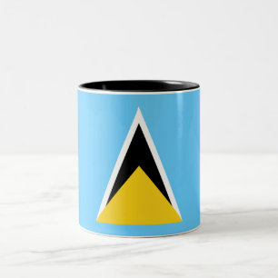 Fahne Saint Lucia Zweifarbige Tasse