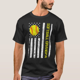 Fahne "Softball Grandpa American USA" T-Shirt