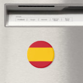 Fahne Spanien - Rundmagnet Magnet (In Situ (Geschirrspüler))