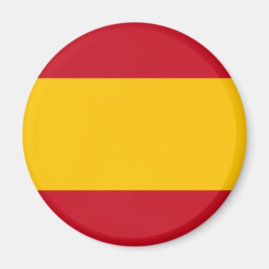 Fahne Spanien - Rundmagnet Magnet (Vorne)