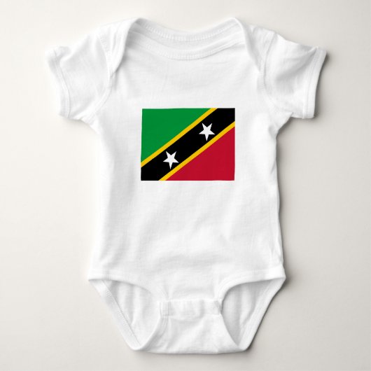 Fahne St. Kitts und Nevis Baby Strampler (Vorderseite)