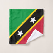 Fahne St. Kitts und Nevis Badhandtuch Set (Waschlappen)