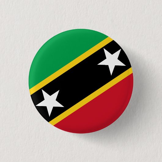 Fahne St. Kitts und Nevis Button (Vorderseite)