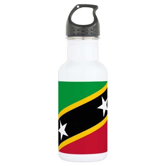 Fahne St. Kitts und Nevis Edelstahlflasche (Vorderseite)