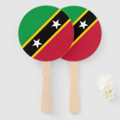 Fahne St. Kitts und Nevis Fächer (Vorne und Hinten)