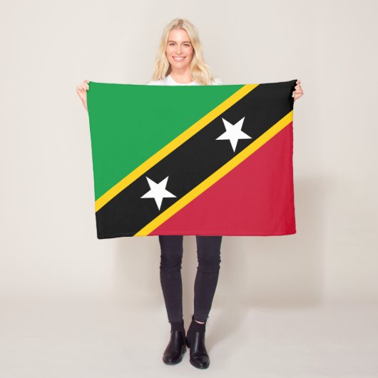 Fahne St. Kitts und Nevis Fleecedecke (Beispiel)
