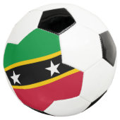 Fahne St. Kitts und Nevis Fußball (Dreiviertel)