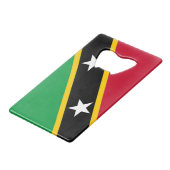 Fahne St. Kitts und Nevis Geldbeutel Flaschenöffner (Vorderseite Schrägansicht)