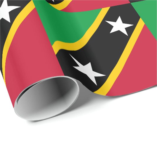 Fahne St. Kitts und Nevis Geschenkpapier (Rolleneckpunkt)