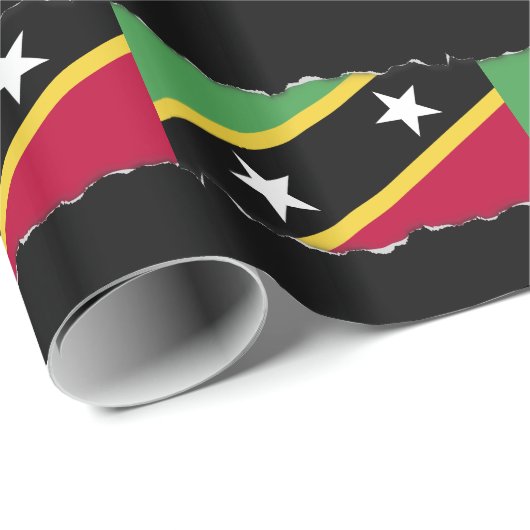 Fahne St. Kitts und Nevis Geschenkpapier (Rolleneckpunkt)