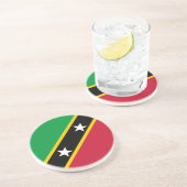 Fahne St. Kitts und Nevis Getränkeuntersetzer (Seite)