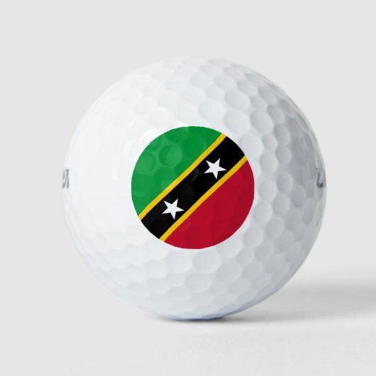 Fahne St. Kitts und Nevis Golfball (Vorderseite)