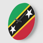 Fahne St. Kitts und Nevis Große Wanduhr (Winkel)