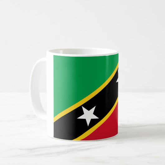 Fahne St. Kitts und Nevis Kaffeetasse (Vorderseite Links)