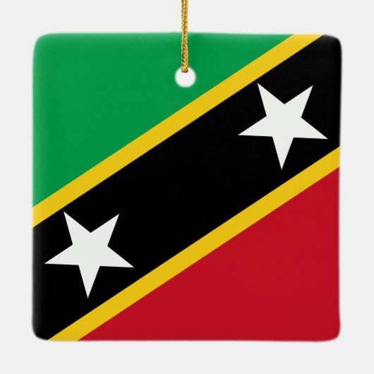 Fahne St. Kitts und Nevis Keramikornament (Rückseite)