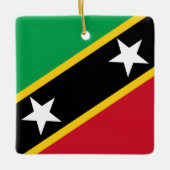 Fahne St. Kitts und Nevis Keramikornament (Vorderseite)