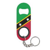 Fahne St. Kitts und Nevis Mini Flaschenöffner (Rückseite)
