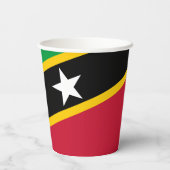 Fahne St. Kitts und Nevis Pappbecher (Rückseite)