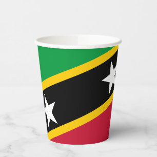 Fahne St. Kitts und Nevis Pappbecher
