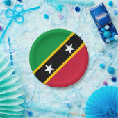 Fahne St. Kitts und Nevis Pappteller (Party)