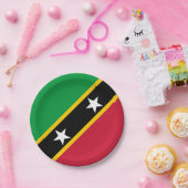 Fahne St. Kitts und Nevis Pappteller (Party)